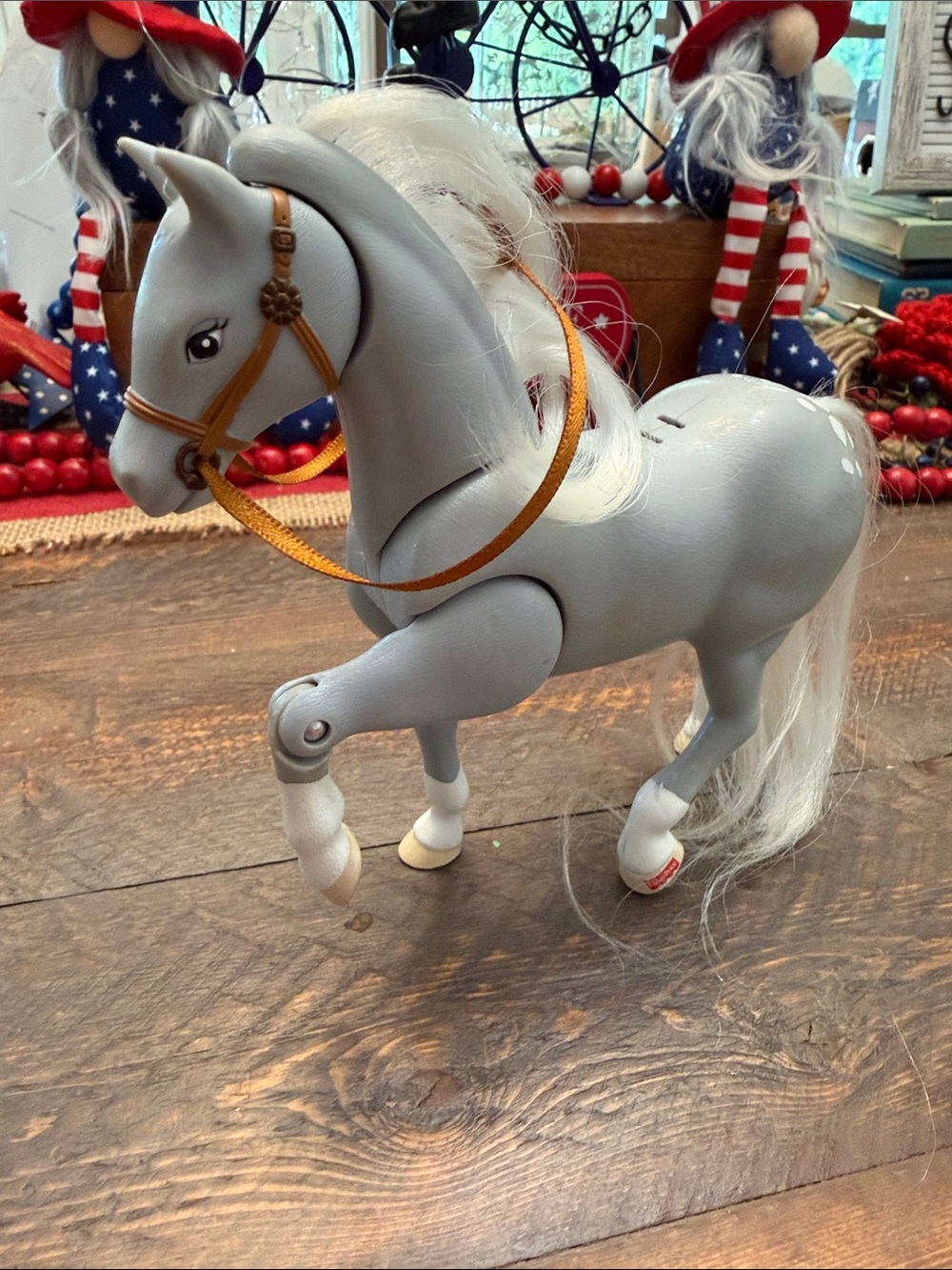 Vintage 2000 Fisher-Price Loving Family "Lily" Gray Western Horse ✨